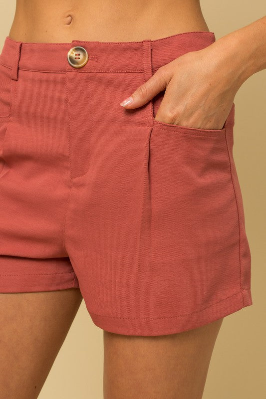 TEEK - Coral Front Pleated Shorts SHORTS TEEK FG S  