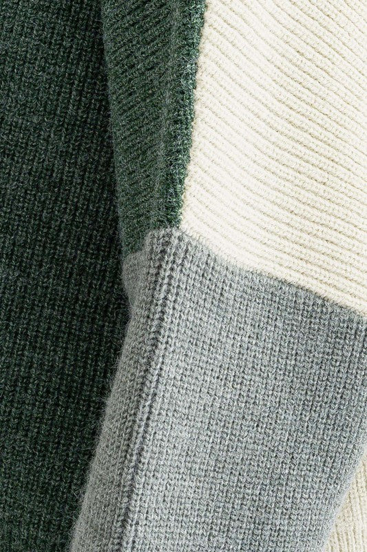 TEEK - Color Block Oversized Sweater TOPS TEEK FG   