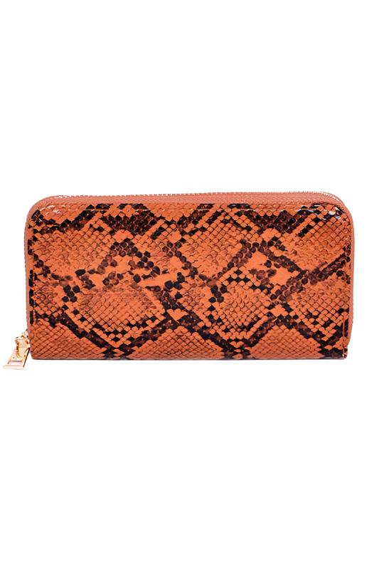 TEEK - Python Printed Fashion Wallet BAG TEEK FG Brown  