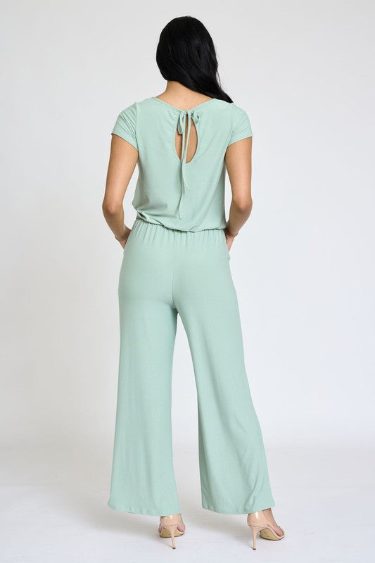 TEEK - Spring Short Sleeve Jumpsuit W/Pocket JUMPSUIT TEEK FG