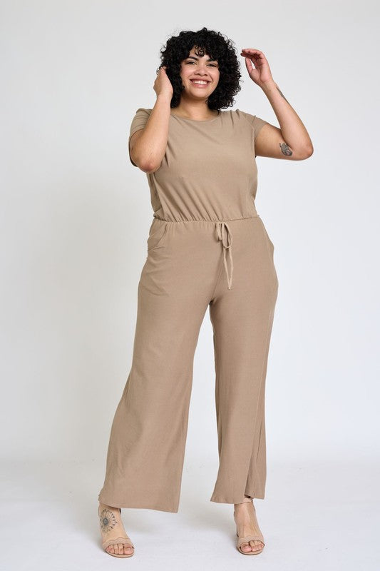 TEEK - Spring Short Sleeve Jumpsuit W/Pocket JUMPSUIT TEEK FG