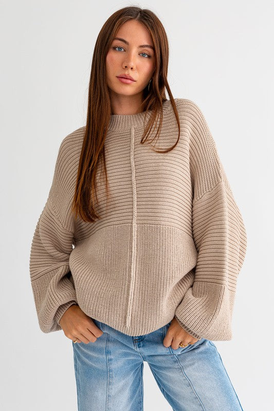 TEEK - Ribbed Knitted Sweater SWEATER TEEK FG H GREY XS 