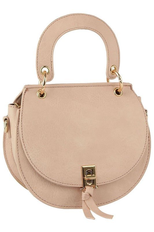 TEEK - Flap Round Saddle Satchel Crossbody Bag BAG TEEK FG