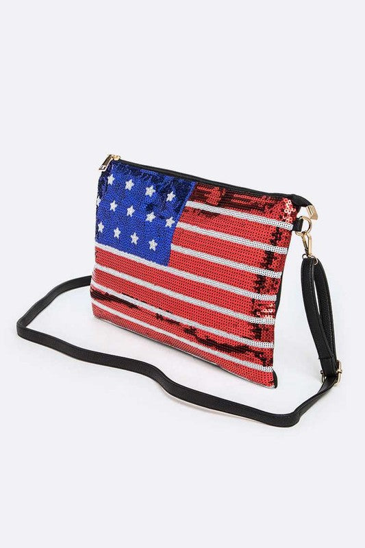 TEEK - USA Flag Sequins Convertible Bag BAG TEEK FG   