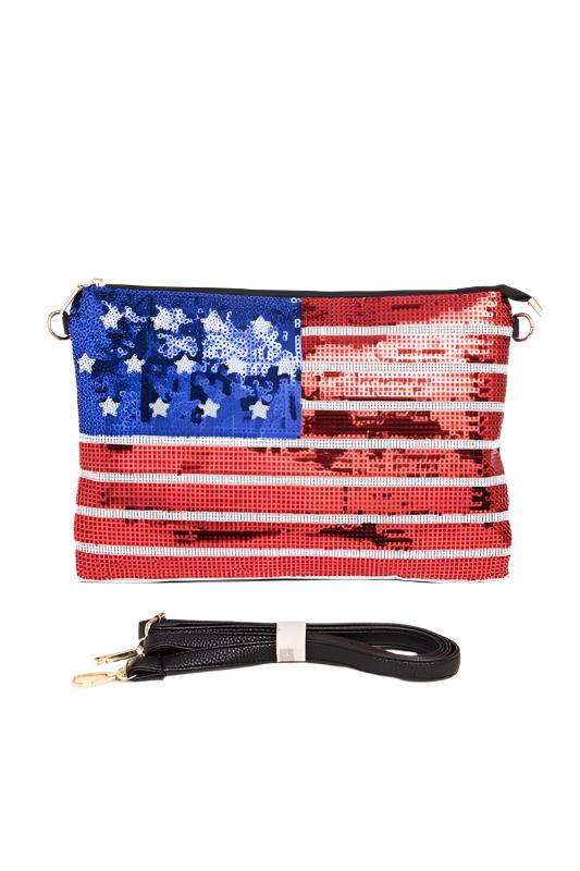 TEEK - USA Flag Sequins Convertible Bag BAG TEEK FG   