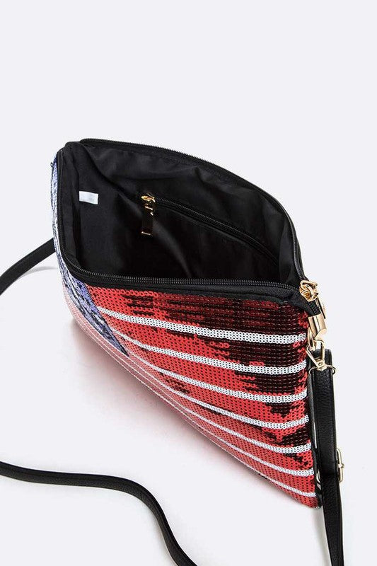 TEEK - USA Flag Sequins Convertible Bag BAG TEEK FG   