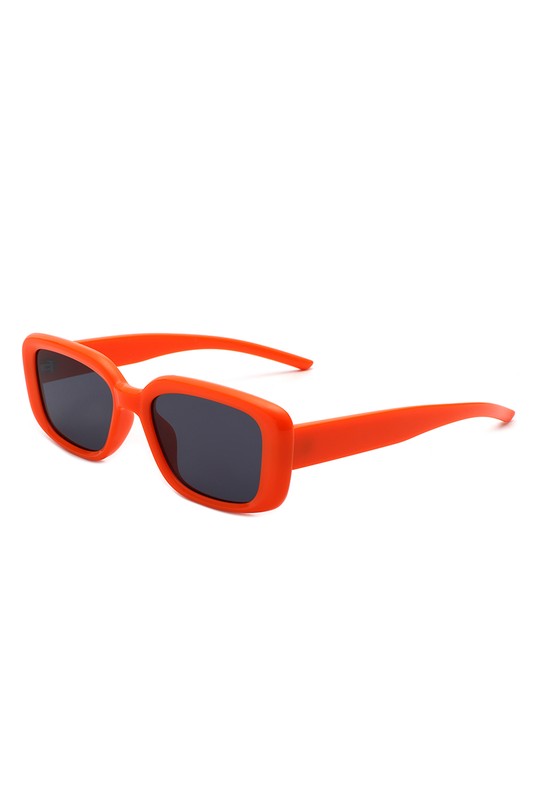 TEEK - Rectangle Retro Flat Top Square Sunglasses EYEWEAR TEEK FG Orange  