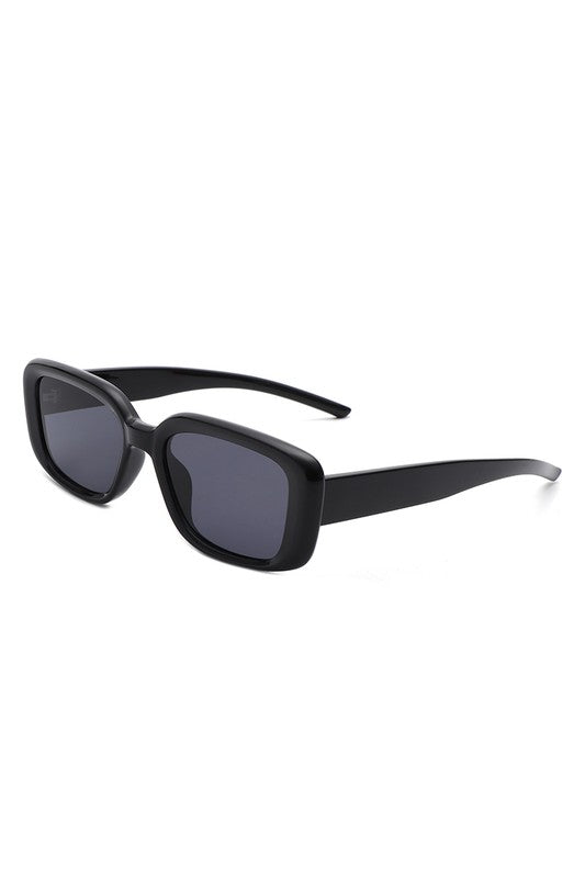 TEEK - Rectangle Retro Flat Top Square Sunglasses EYEWEAR TEEK FG Black  