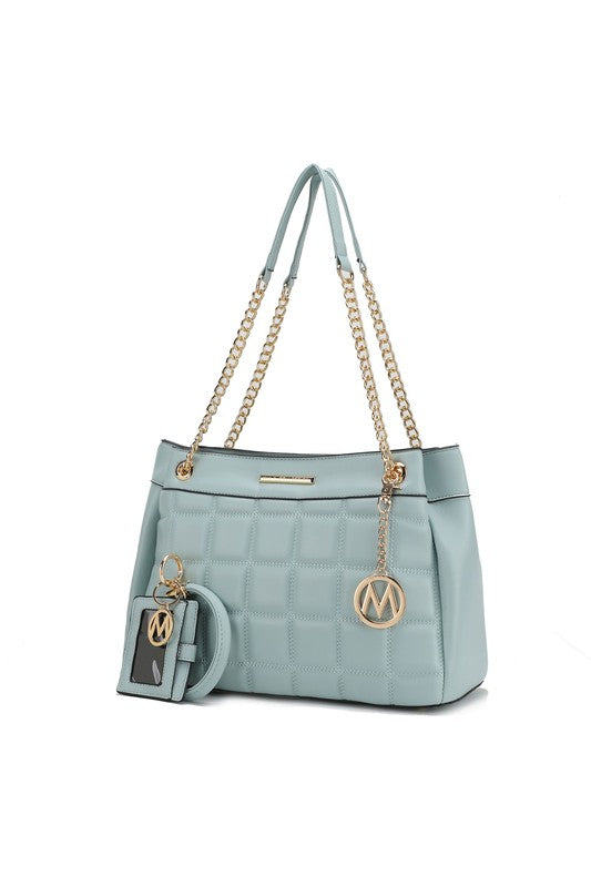 TEEK - MKF Collection Mabel Quilted Shoulder Bag BAG TEEK FG Seafoam  