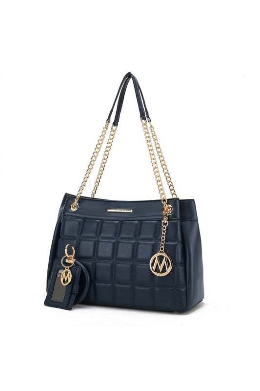 TEEK - MKF Collection Mabel Quilted Shoulder Bag BAG TEEK FG Navy  