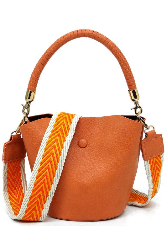 TEEK - Bucket Crossbody Bag with Guitar Strap BAG TEEK FG CORAL