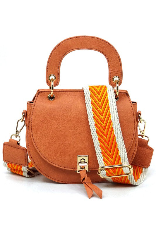 TEEK - Flap Saddle Satchel Crossbody Bag BAG TEEK FG CORAL