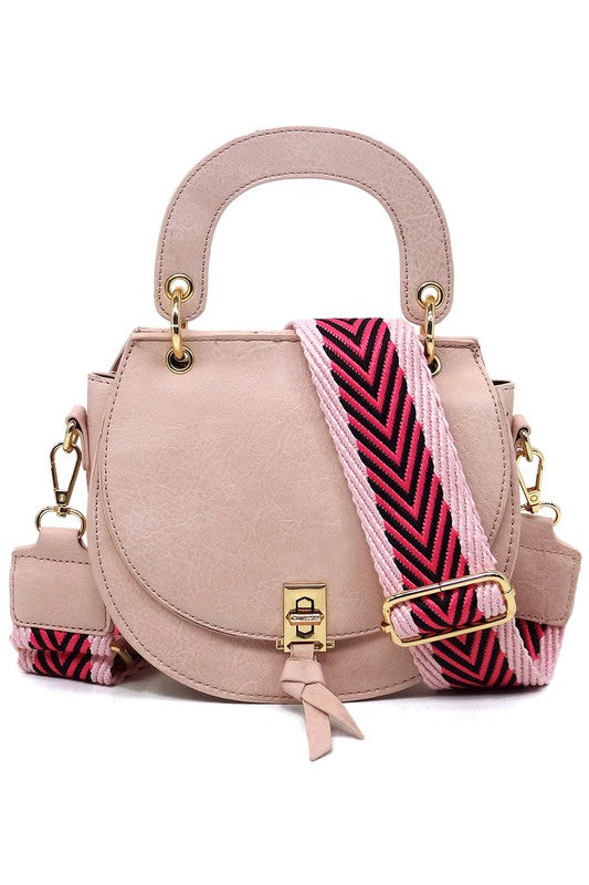 TEEK - Flap Saddle Satchel Crossbody Bag BAG TEEK FG BLUSH