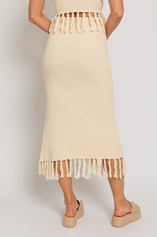 TEEK - Tassel Slit Sweater Skirt SKIRT TEEK FG   