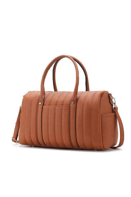 TEEK - MFK Collection Luana Quilted Duffle Bag BAG TEEK FG Brown  