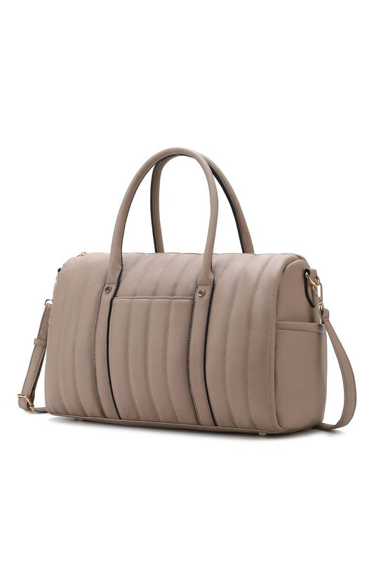 TEEK - MFK Collection Luana Quilted Duffle Bag BAG TEEK FG Taupe  