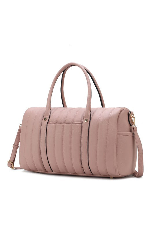 TEEK - MFK Collection Luana Quilted Duffle Bag BAG TEEK FG Mauve  