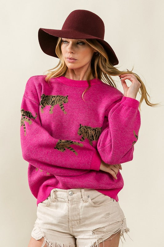 TEEK - Tiger Pattern Sweater SWEATER TEEK FG   