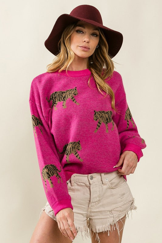 TEEK - Tiger Pattern Sweater SWEATER TEEK FG   