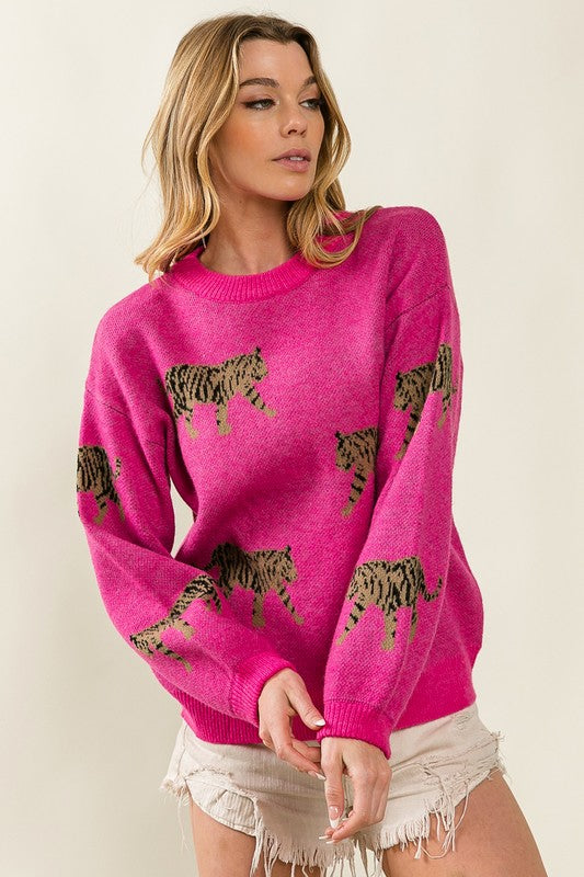 TEEK - Tiger Pattern Sweater SWEATER TEEK FG   