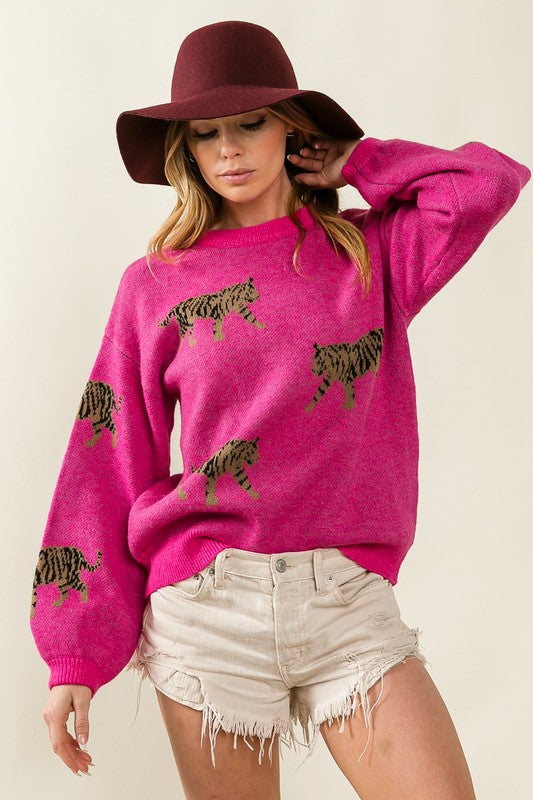 TEEK - Tiger Pattern Sweater SWEATER TEEK FG   