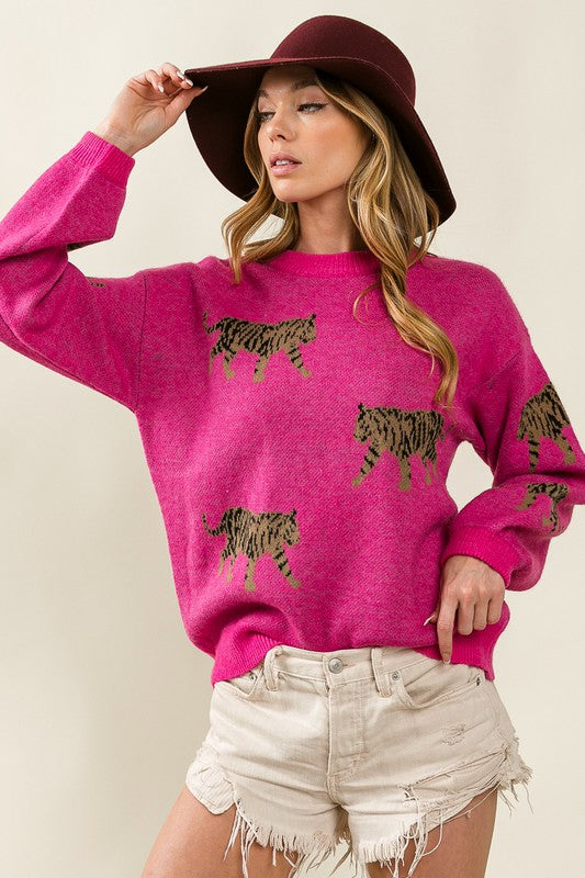 TEEK - Tiger Pattern Sweater SWEATER TEEK FG   