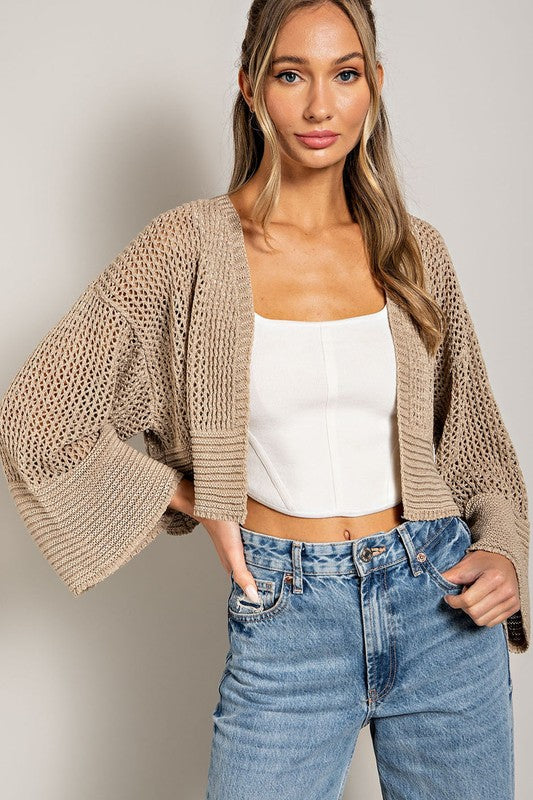 TEEK - Eyelet Knit Cardigan SWEATER TEEK FG   