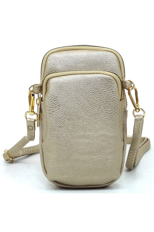 TEEK - Mini Crossbody Bag Cell Phone Purse BAG TEEK FG CHAMPAGNE