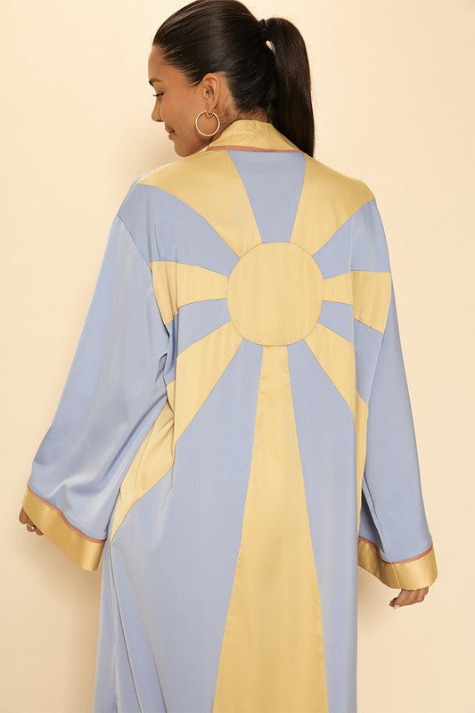 TEEK - Blue Multi Sunburst Kimono SHAWL TEEK FG   