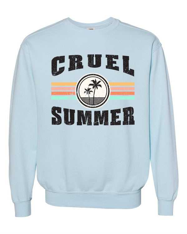 TEEK - Plus Size Cruel Summer Sweatshirt TOPS TEEK FG Chambray Blue 2X 