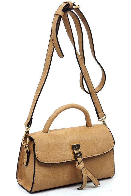TEEK - Twist Lock Flap Satchel Crossbody Bag BAG TEEK FG