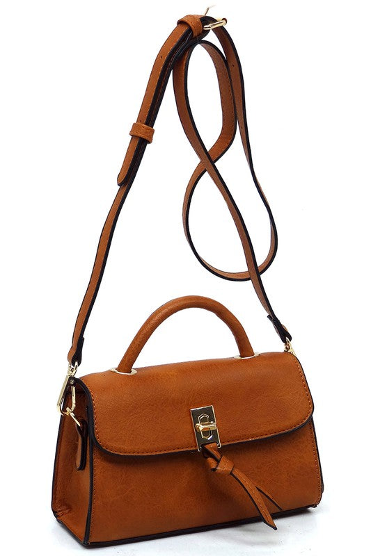 TEEK - Twist Lock Flap Satchel Crossbody Bag BAG TEEK FG
