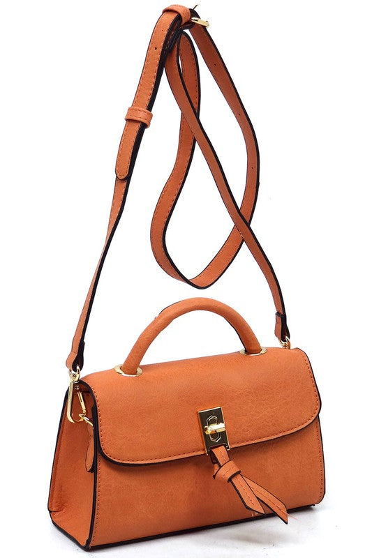 TEEK - Twist Lock Flap Satchel Crossbody Bag BAG TEEK FG