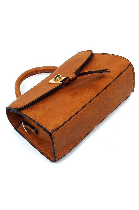 TEEK - Twist Lock Flap Satchel Crossbody Bag BAG TEEK FG