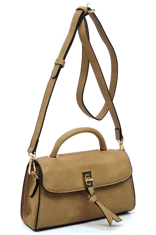 TEEK - Twist Lock Flap Satchel Crossbody Bag BAG TEEK FG