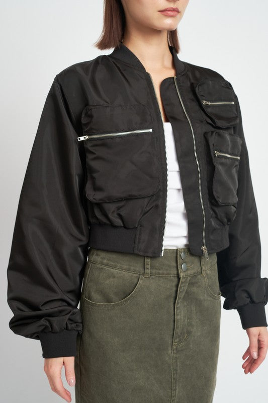 TEEK - CROPPED BOMBER JACKET JACKET TEEK FG   