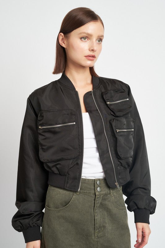 TEEK - CROPPED BOMBER JACKET JACKET TEEK FG   