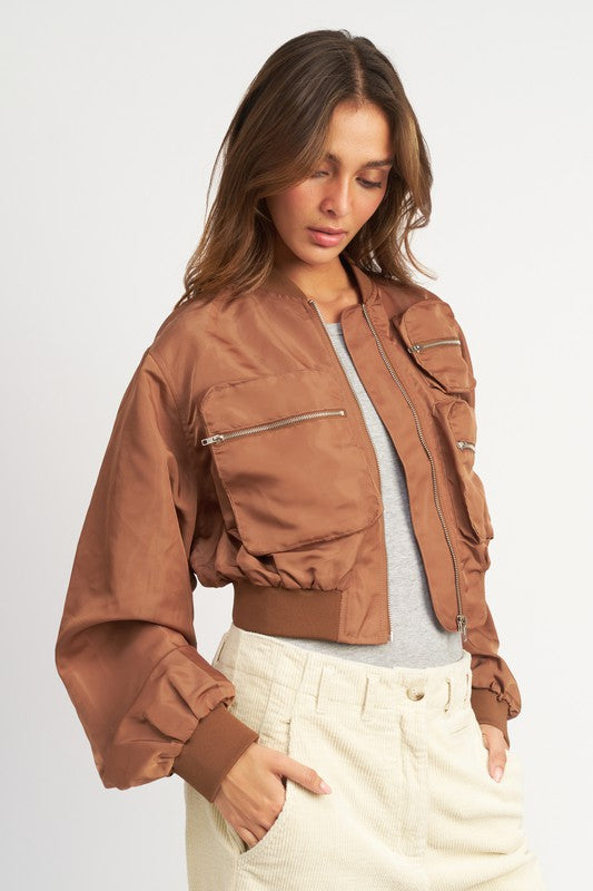 TEEK - CROPPED BOMBER JACKET JACKET TEEK FG   