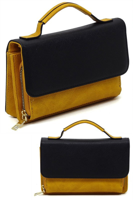 TEEK - Mini Crossbody Bag Cell Phone Purse BAG TEEK FG MUSTARD/BLACK
