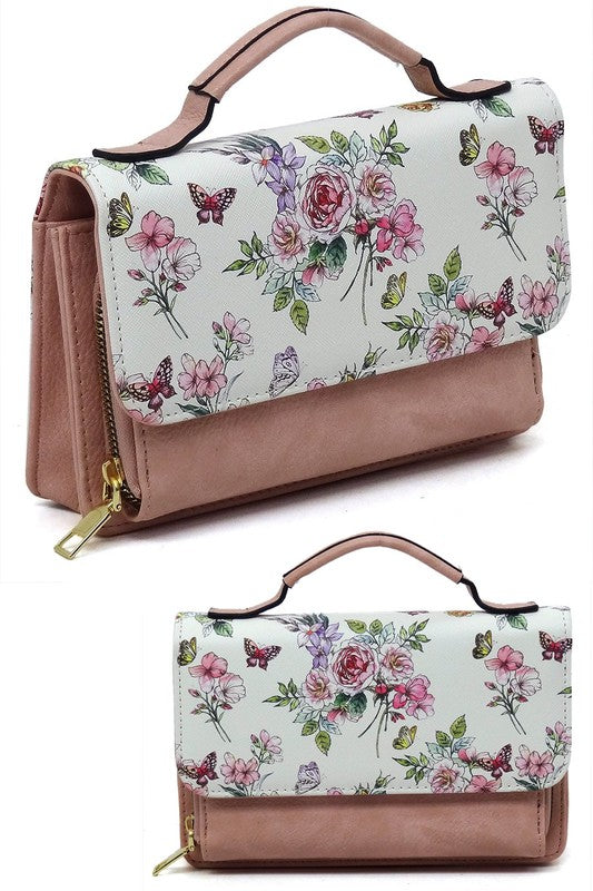 TEEK - Mini Crossbody Bag Cell Phone Purse BAG TEEK FG BLUSH/FLOWER