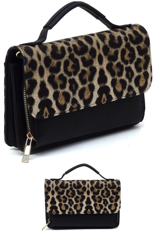TEEK - Mini Crossbody Bag Cell Phone Purse BAG TEEK FG BLACK/LEO