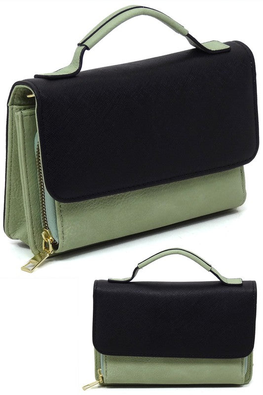 TEEK - Mini Crossbody Bag Cell Phone Purse BAG TEEK FG SAGE/BLACK