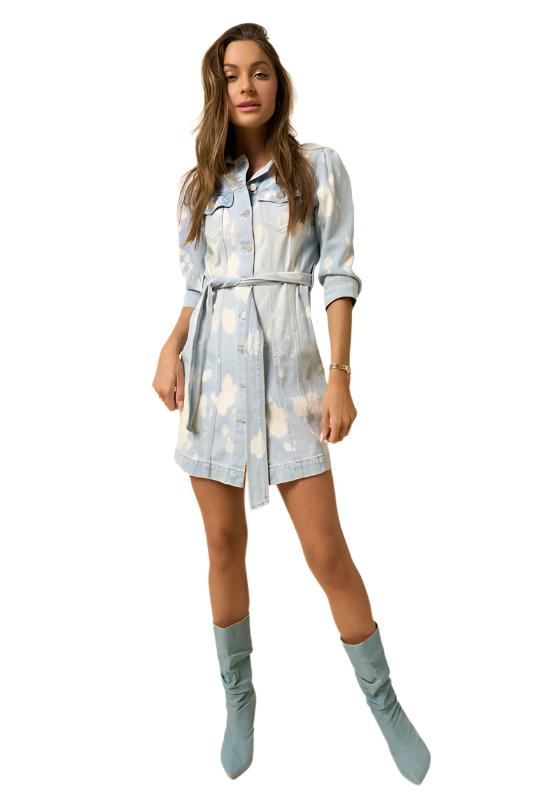 TEEK - LIGHT WASH STONEWASHED DENIM DRESS DRESS TEEK FG   