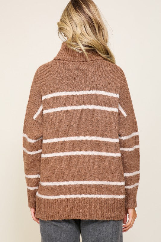 TEEK - Turtleneck Pinstripe Sweater SWEATER TEEK FG   