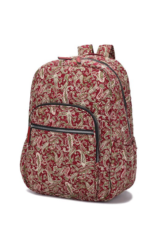 TEEK - MKF Collection Mycelia Quilted Backpack DRESS TEEK FG Burgundy - Paisley  