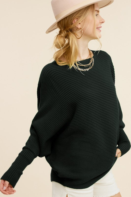 TEEK - Pop Shoulder Mae Sweater SWEATER TEEK FG BLACK S 