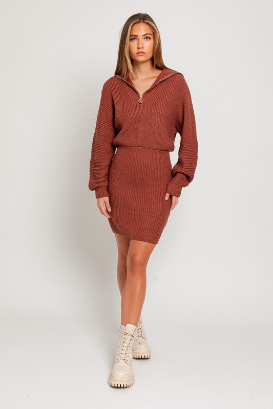 TEEK - Zipper Sweater Dress DRESS TEEK FG   