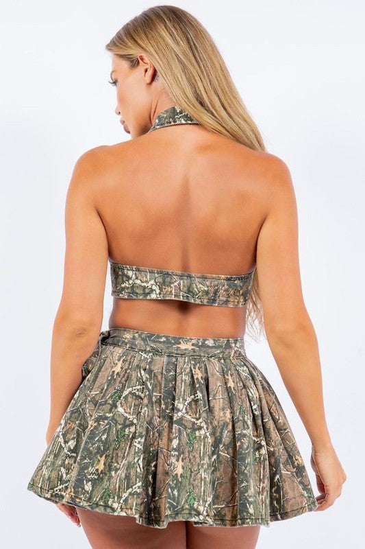 TEEK - Jade Forest Camo Skirt Set SET TEEK FG   