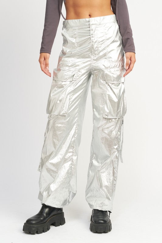 TEEK - METALLIC CARGO PANTS PANTS TEEK FG S  