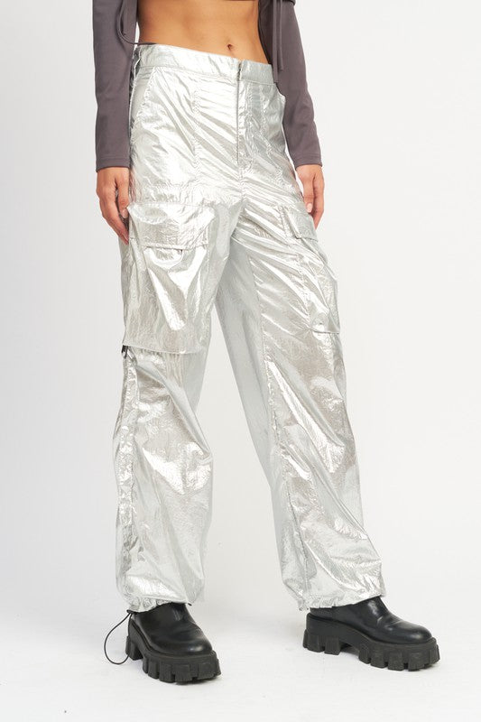 TEEK - METALLIC CARGO PANTS PANTS TEEK FG   